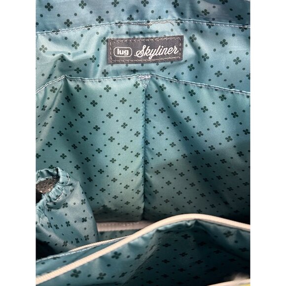 Lug Skyliner Tote Bag Pink Plaid Multi-Color With Zip Closure & Inner Compartmen - Picture 3 of 3